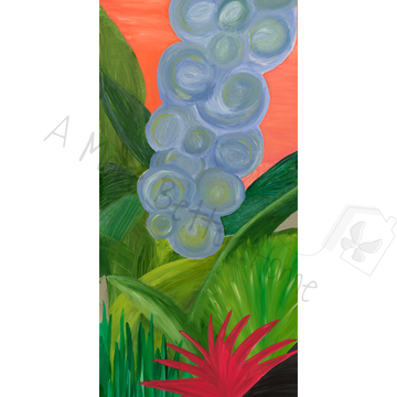 Blue Orchid – Tropical Abstract Diptych