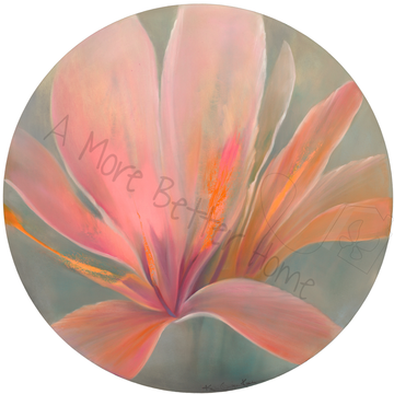 Hibiscus Flower – Round Floral Canvas