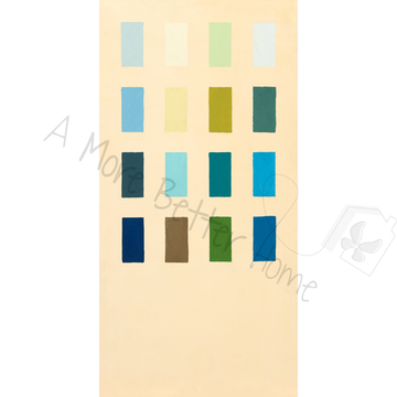 Rectangle Cool Tones Canvas